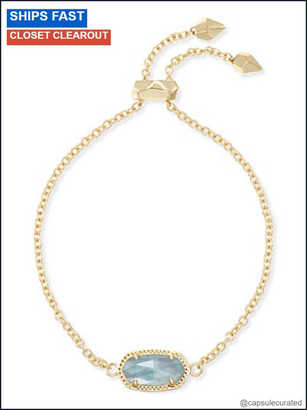 Kendra Scott Elaina Adjustable Chain Bracelet Gold-Plated